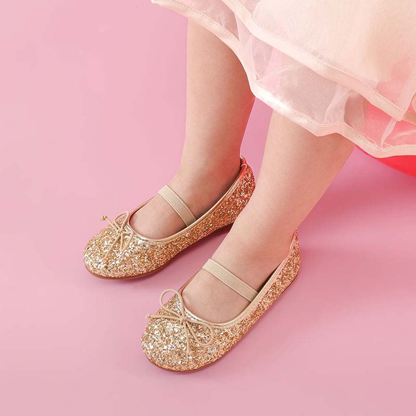 Girl's Ballerina Flat Shoes - GOLD - 4